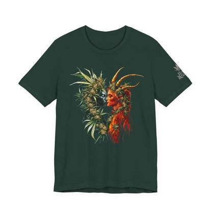 Sacred Union T-Shirt - Premium Airlume Cotton Cannabis Spirits Fantasy Art Tee