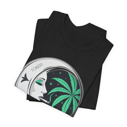 Toker Girl Coin Tee - Vintage Cannabis Portrait Art Design | High Roller