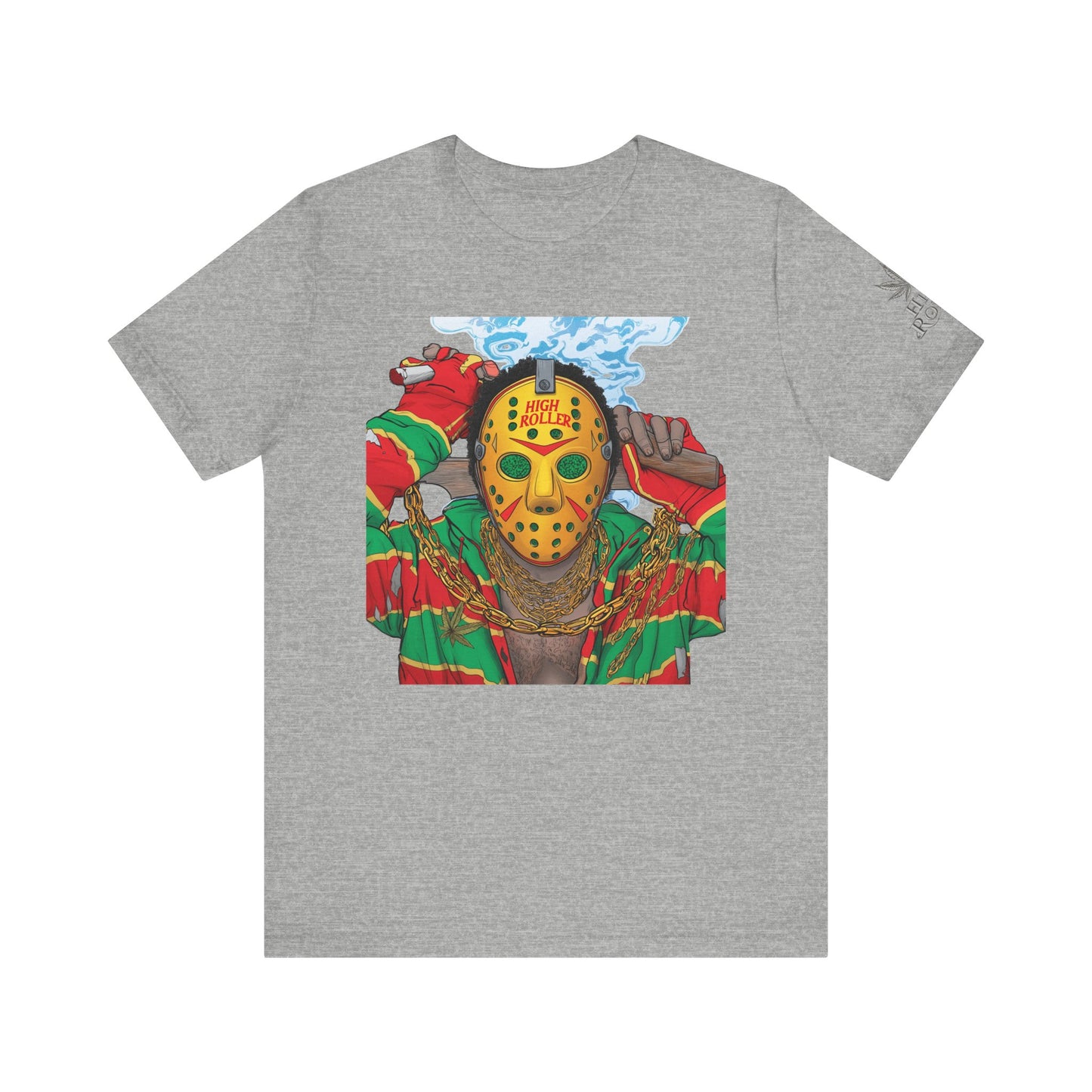 Horror Icon HIGH ROLLER T-Shirt - Premium Cannabis Slasher Culture Apparel"
