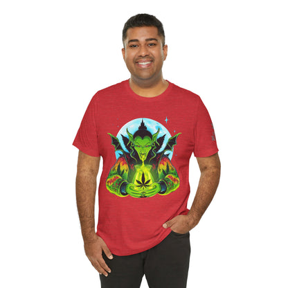 Mystic Dragon Guardian Cannabis Meditation T-Shirt - Premium Psychedelic 420 Apparel