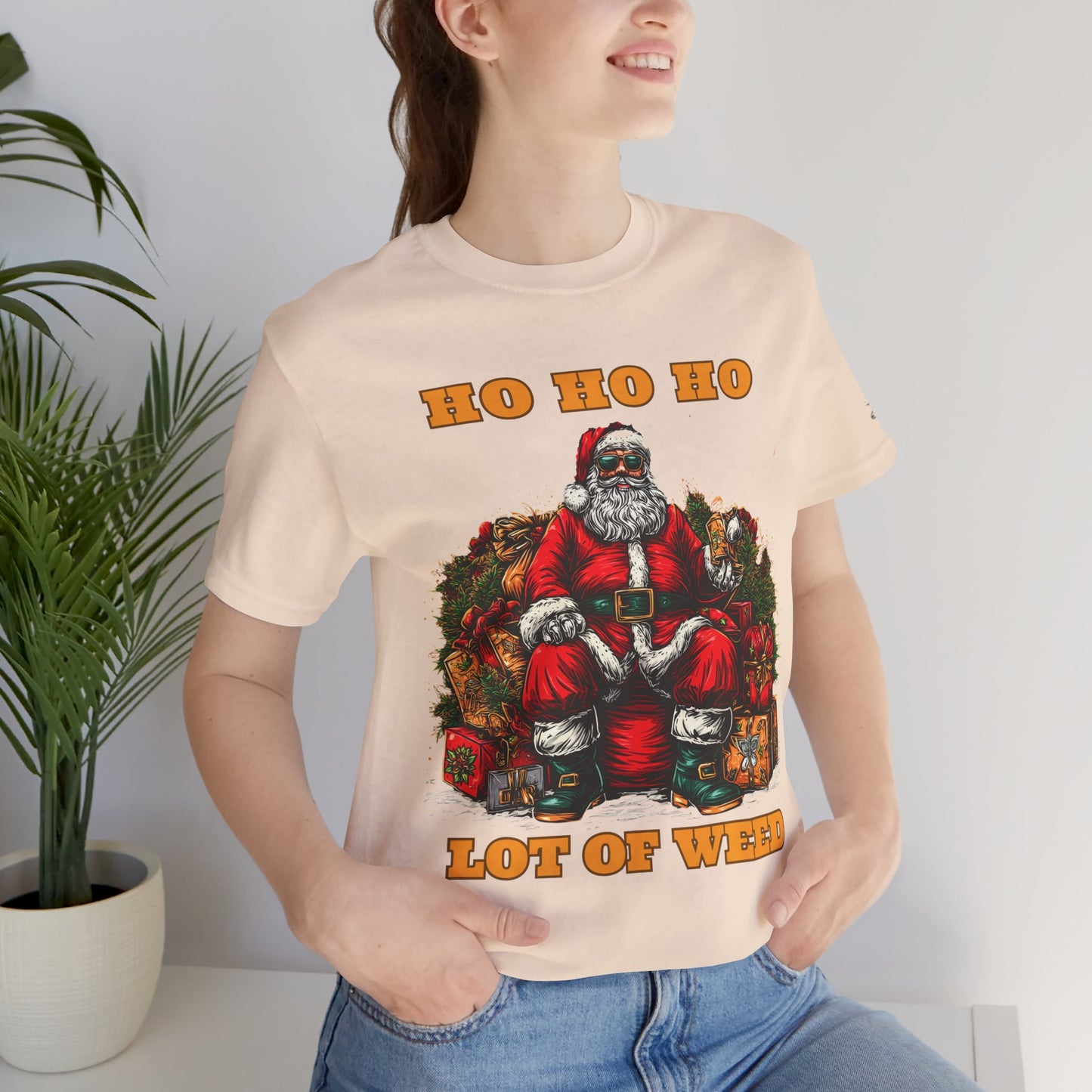 Ho Ho Ho Lot Of Weed Premium Cannabis Christmas T-Shirt