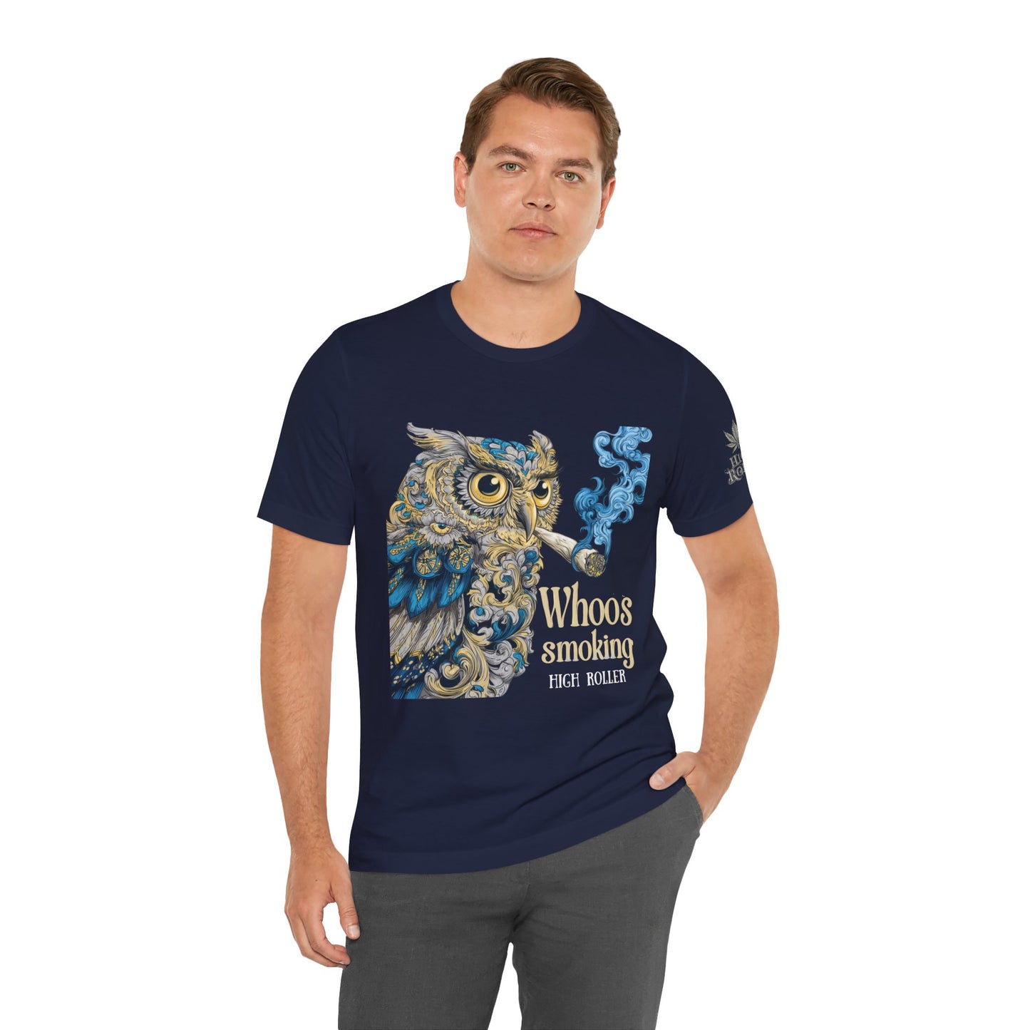 Baroque Owl Tee - Premium Airlume Cotton Cannabis Culture Ornate Bird Art