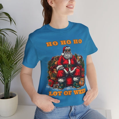 Ho Ho Ho Lot Of Weed Premium Cannabis Christmas T-Shirt