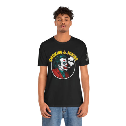 Smoking & Joking T-Shirt - Premium Airlume Cotton Cannabis Villain Pop Art Tee