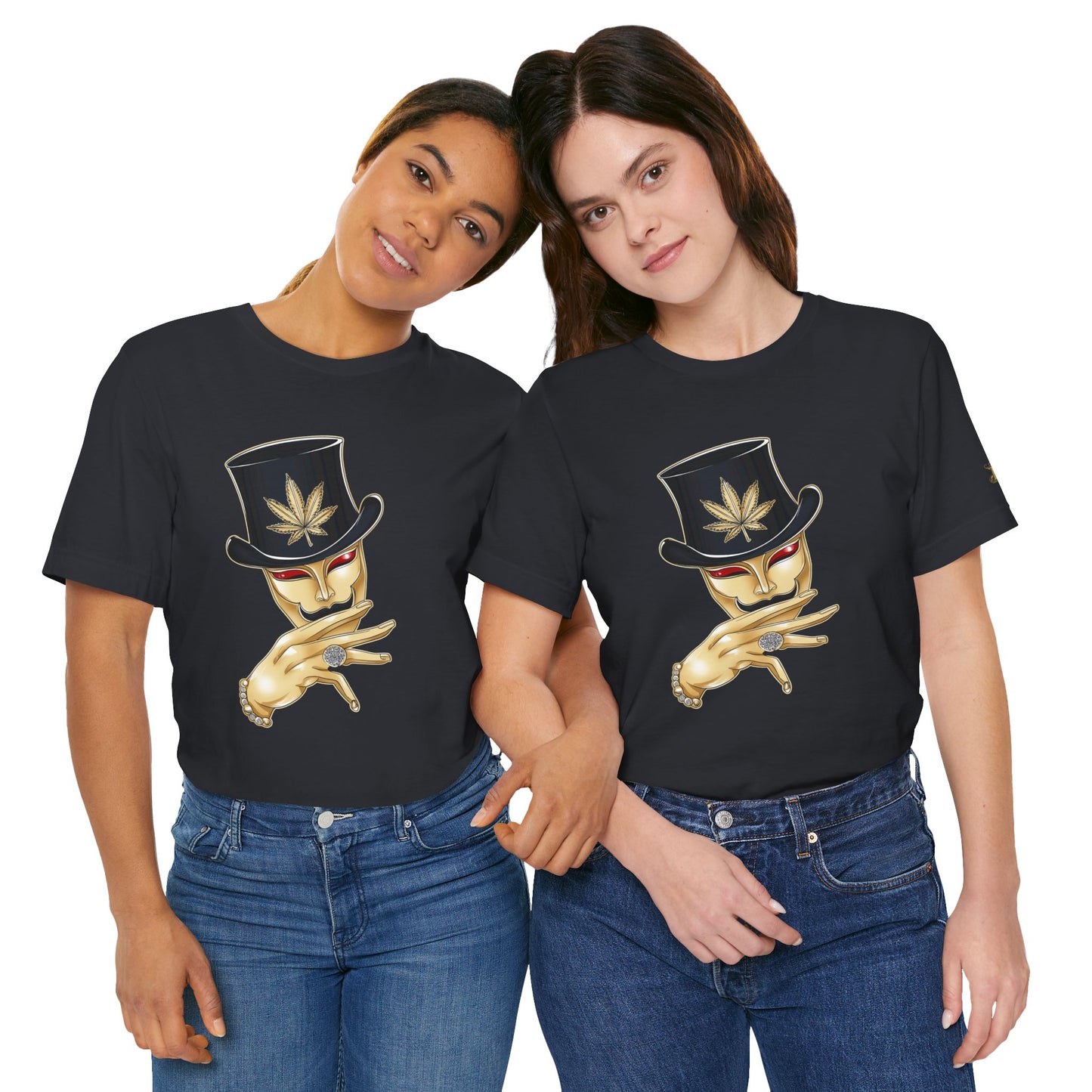 Golden Touch T-Shirt - Premium Airlume Cotton Cannabis Luxury Boss Art Tee