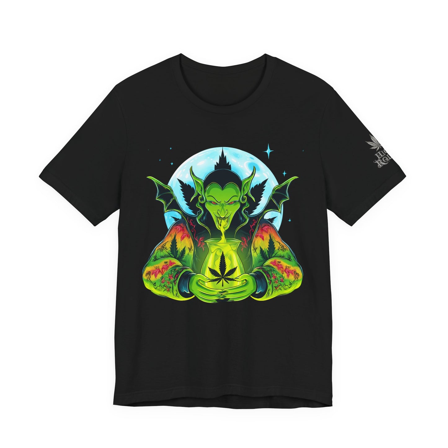 Mystic Dragon Guardian Cannabis Meditation T-Shirt - Premium Psychedelic 420 Apparel