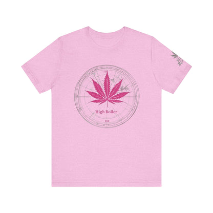 True North Tee - Premium Airlume Cotton Cannabis Culture Compass Navigation Art