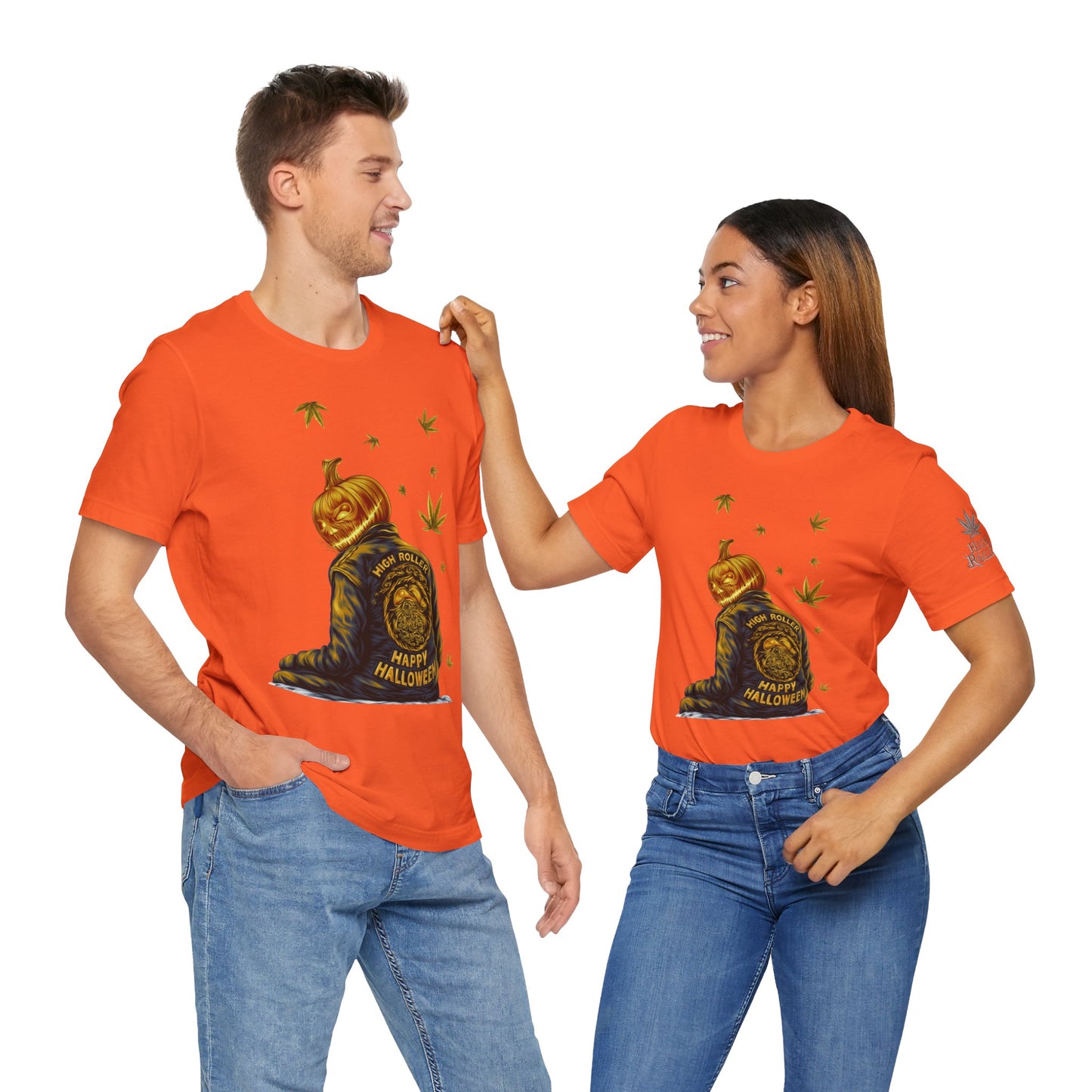 Pumpkin Head HIGH ROLLER Halloween T-Shirt - Premium Cannabis Culture Apparel
