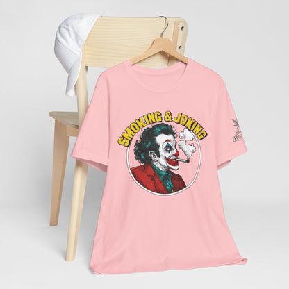 Smoking & Joking T-Shirt - Premium Airlume Cotton Cannabis Villain Pop Art Tee