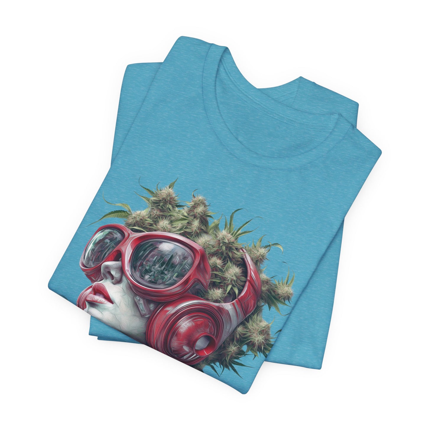 Vibes & Vision Tee - Premium Airlume Cotton Cannabis Culture Surreal Music Art