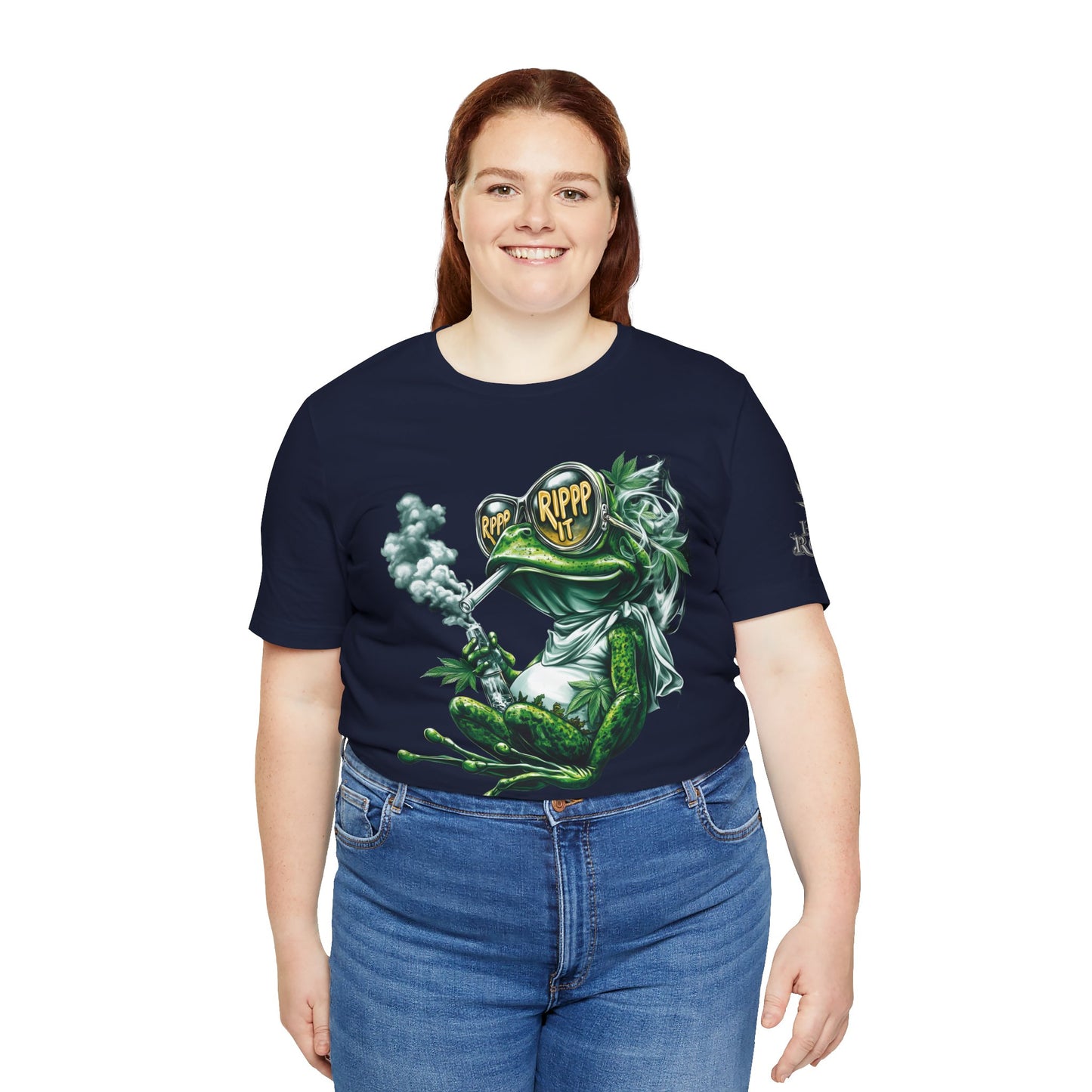 RIPPP IT Cosmic Frog Tee - Premium Airlume Cotton Cannabis Culture Streetwear