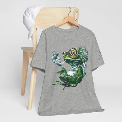 RIPPP IT Cosmic Frog Tee - Premium Airlume Cotton Cannabis Culture Streetwear