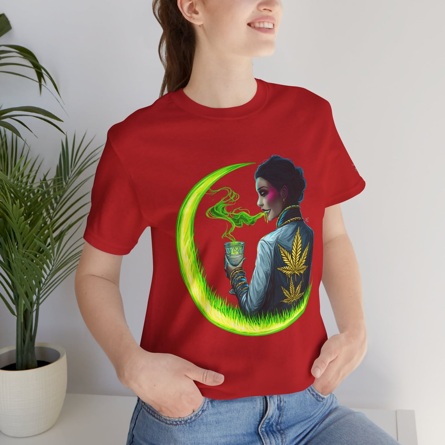 Cannabis Queen Commander T-Shirt - Premium Afrofuturistic 420 Lifestyle Apparel"