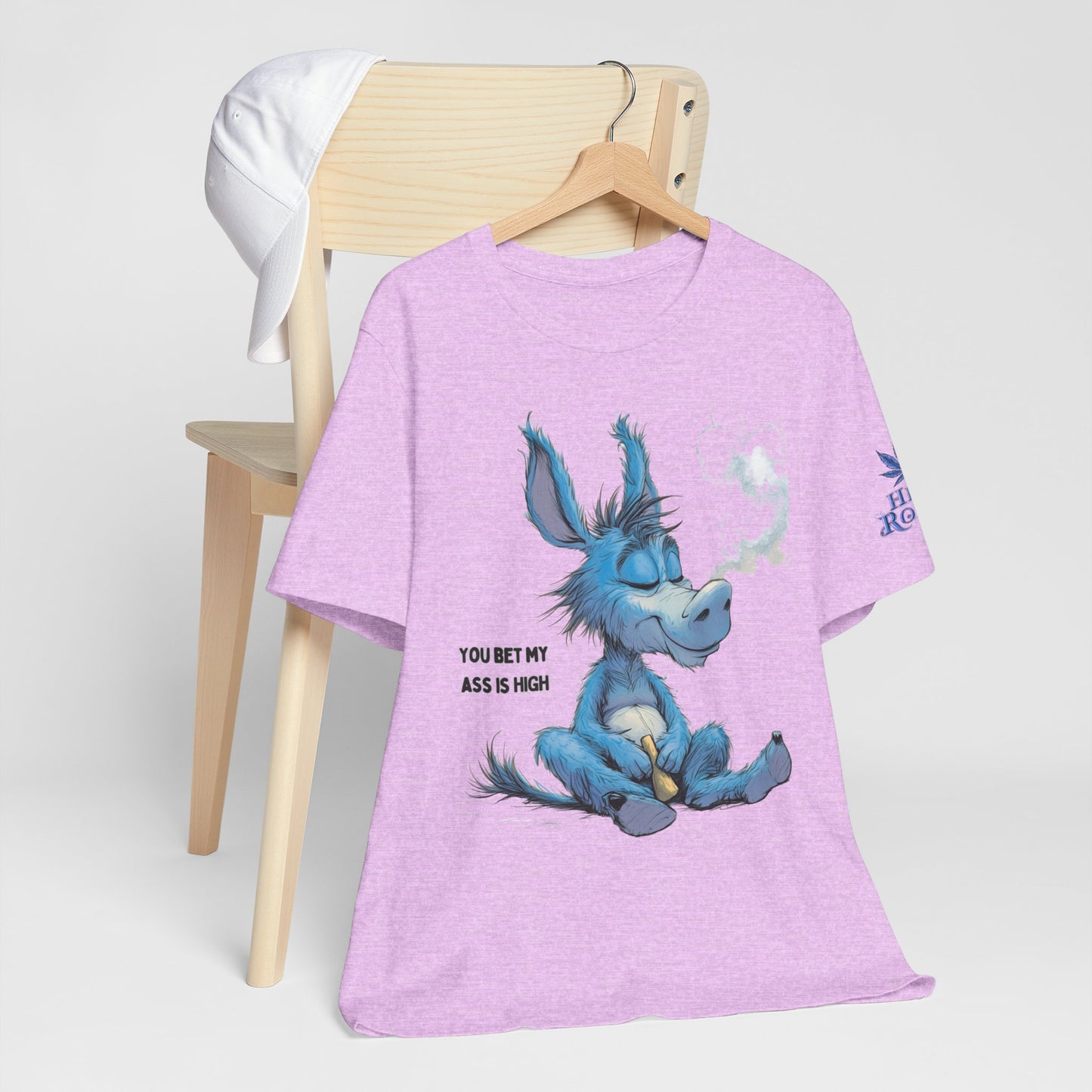 Blue Donkey Tee - Premium Airlume Cotton Cannabis Culture Humor Cartoon Art