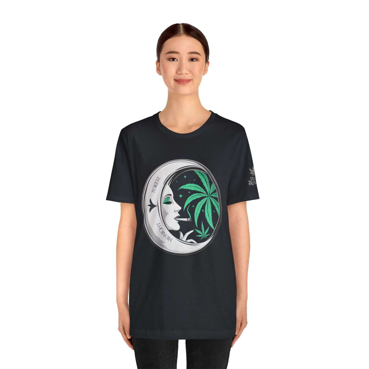 Toker Girl Coin Tee - Vintage Cannabis Portrait Art Design | High Roller