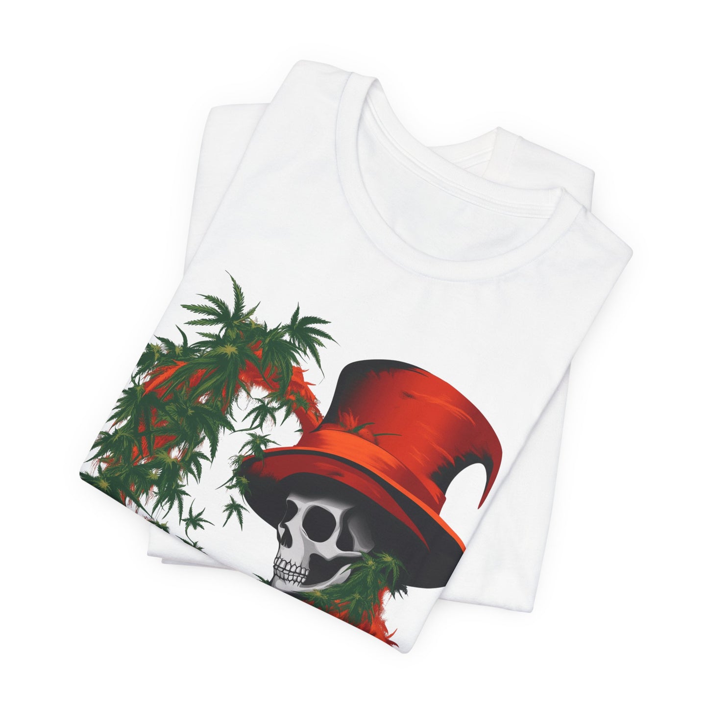 Top Hat Skull Tee - Premium Airlume Cotton Cannabis Culture Victorian Gothic Art