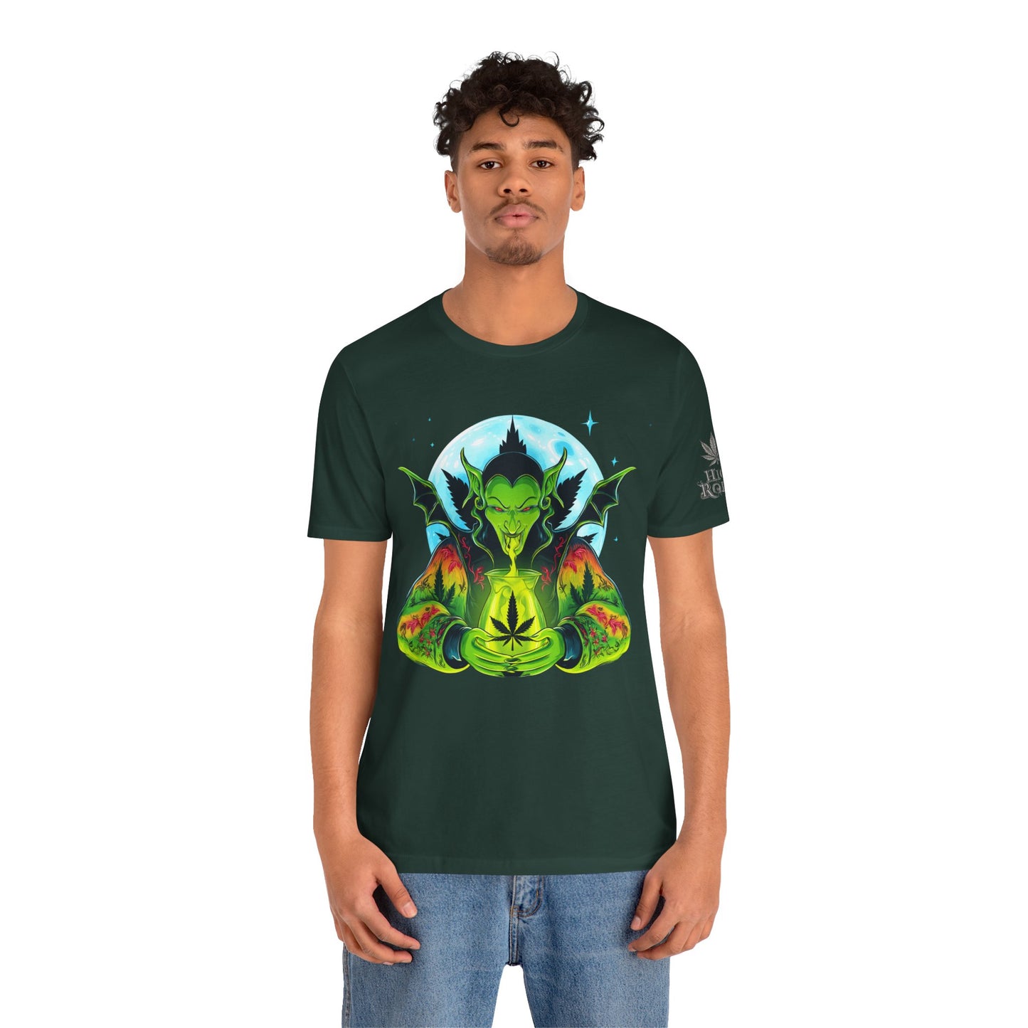 Mystic Dragon Guardian Cannabis Meditation T-Shirt - Premium Psychedelic 420 Apparel