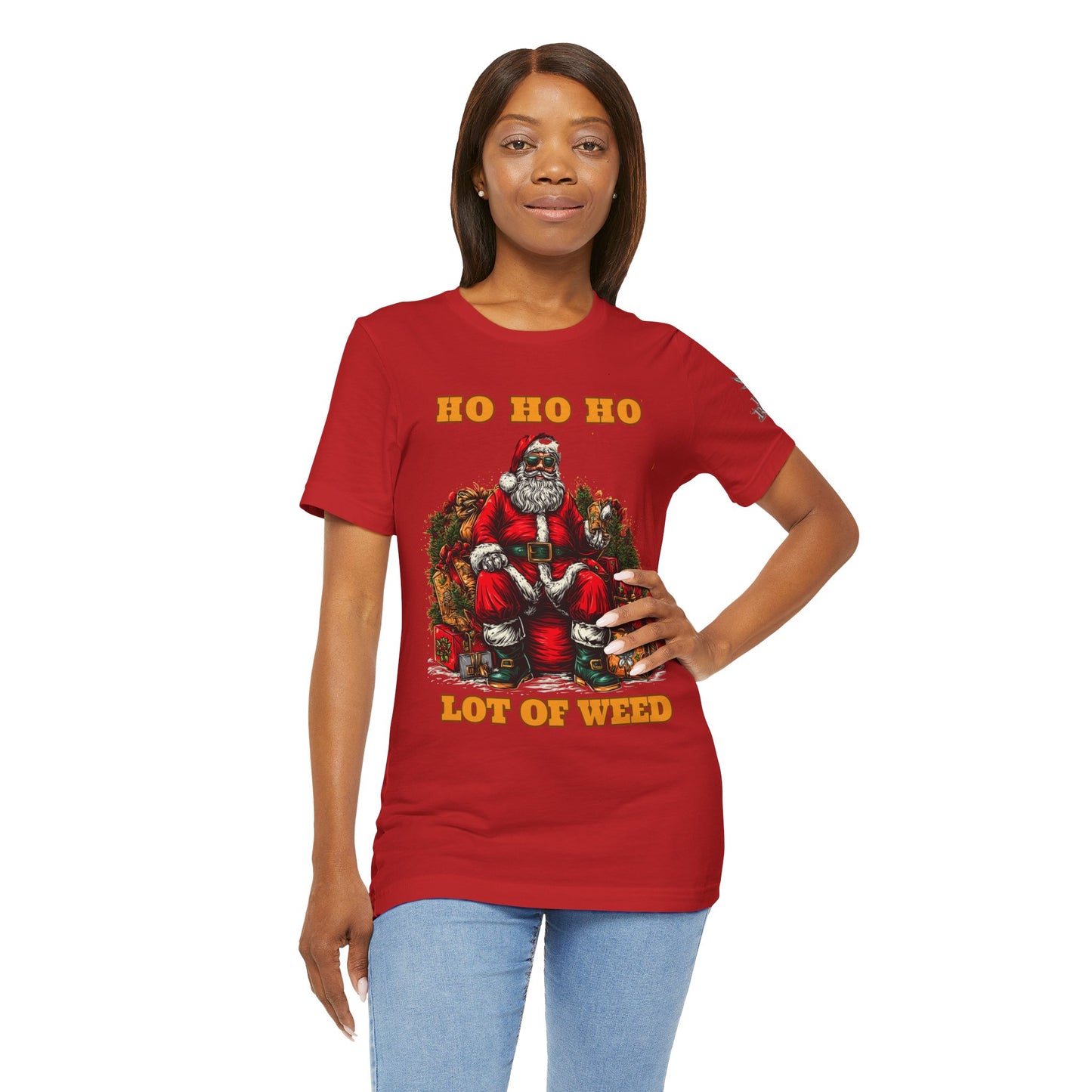 Ho Ho Ho Lot Of Weed Premium Cannabis Christmas T-Shirt