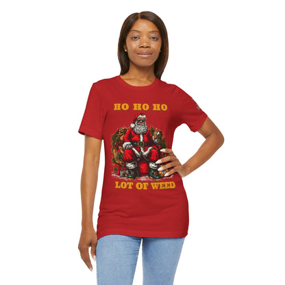 Ho Ho Ho Lot Of Weed Premium Cannabis Christmas T-Shirt