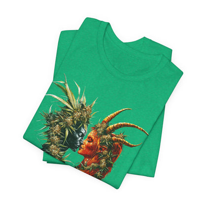 Sacred Union T-Shirt - Premium Airlume Cotton Cannabis Spirits Fantasy Art Tee