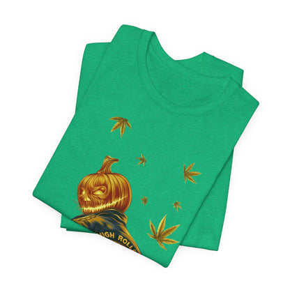 Pumpkin Head HIGH ROLLER Halloween T-Shirt - Premium Cannabis Culture Apparel