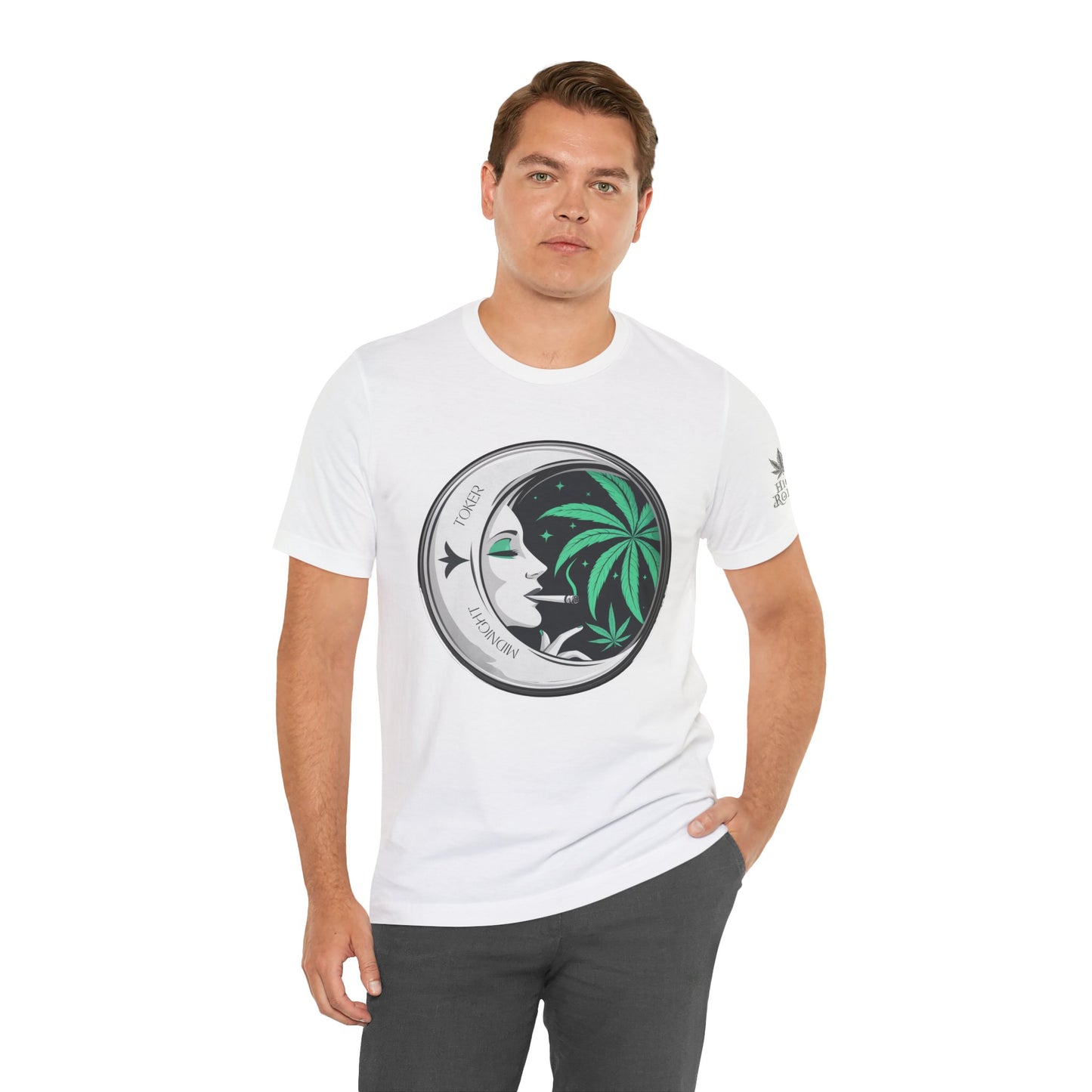 Toker Girl Coin Tee - Vintage Cannabis Portrait Art Design | High Roller