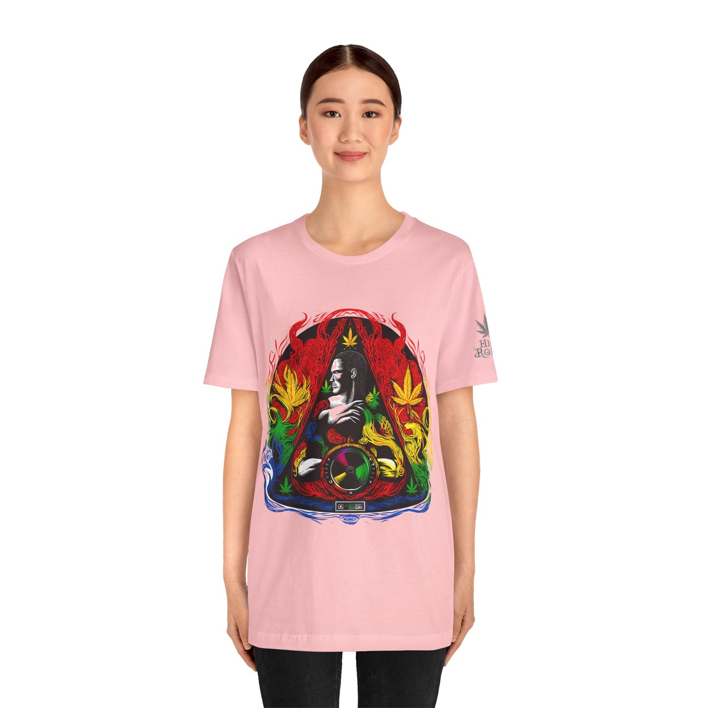 HIGH ROLLER Buddha Meditation Premium Cannabis Culture T-Shirt - Enlightenment Meets Electronic Music Luxury Streetwear