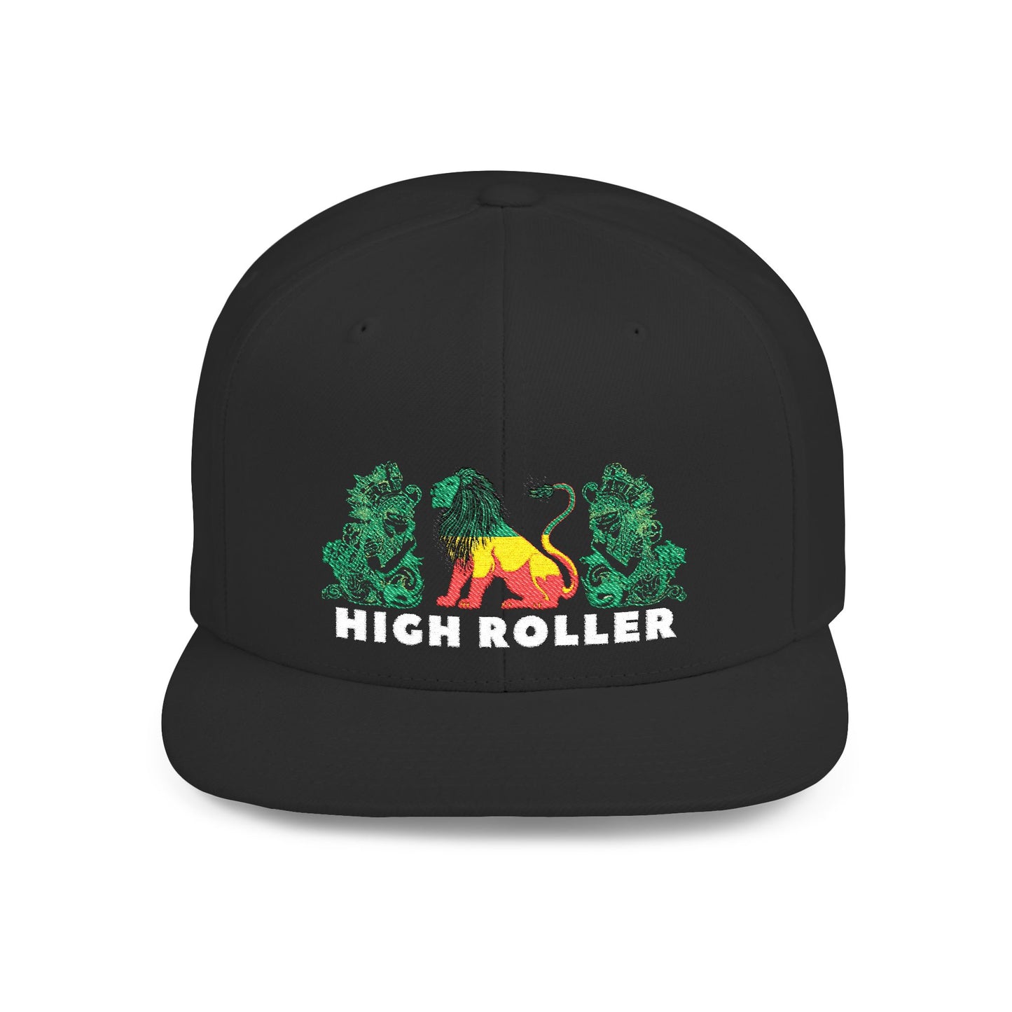 HIGH ROLLER Rastafarian Lion Snapback Cap