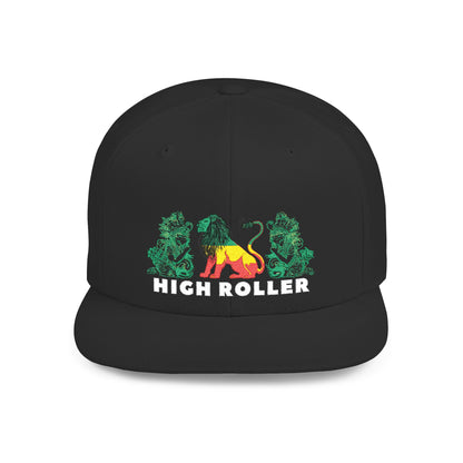 HIGH ROLLER Rastafarian Lion Snapback Cap