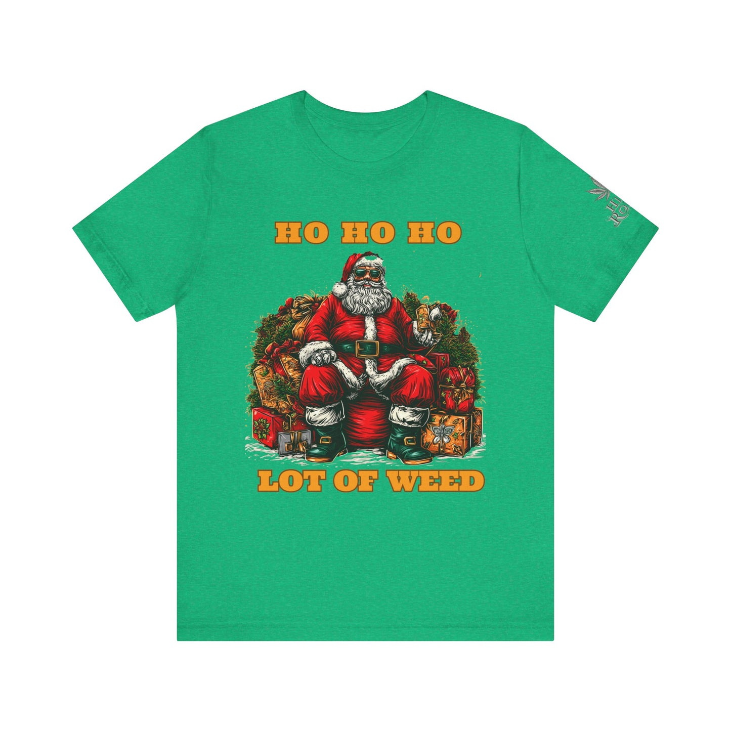 Ho Ho Ho Lot Of Weed Premium Cannabis Christmas T-Shirt