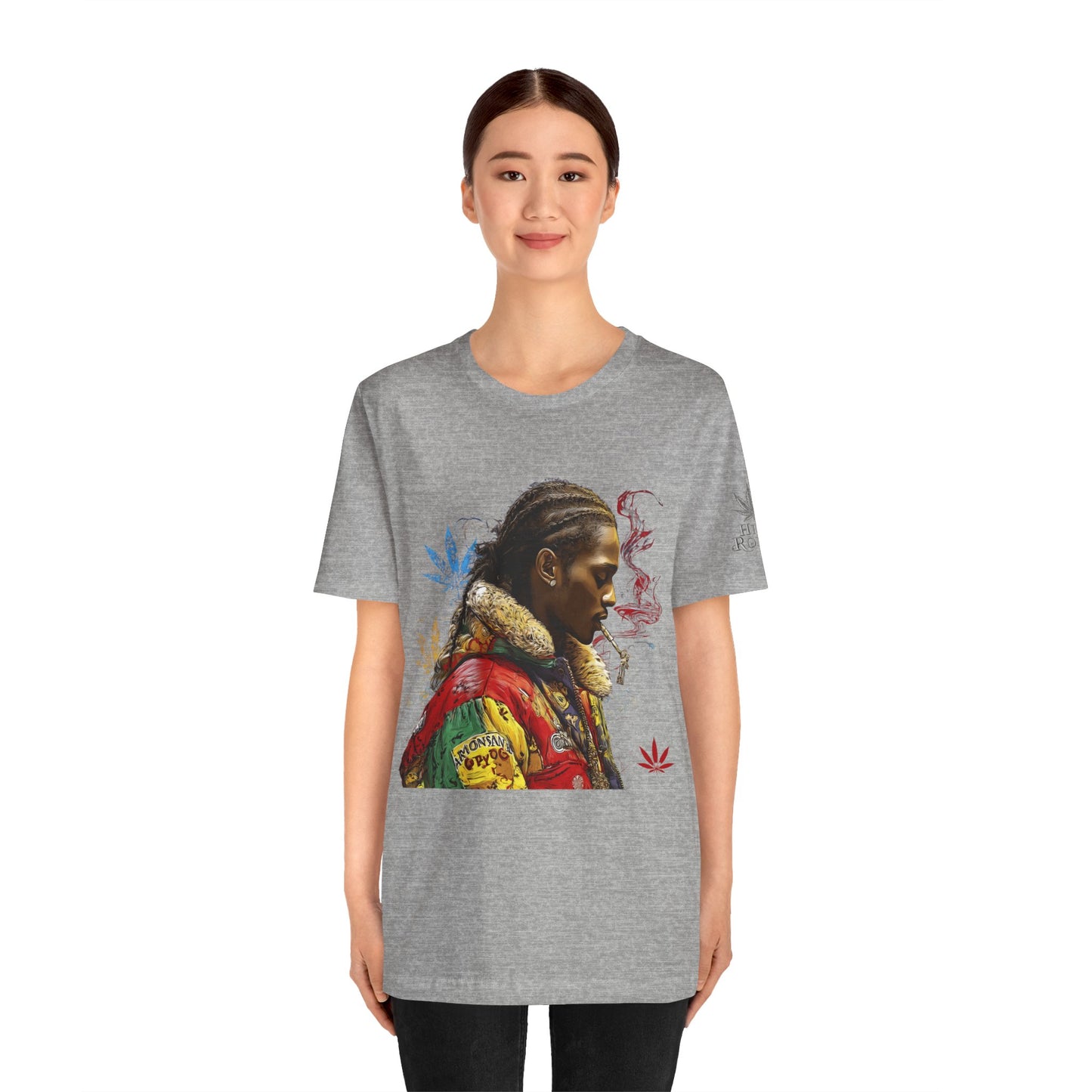 High Roller Profile Smoke Art Cannabis T-Shirt - Premium 420 Hip-Hop Portrait Street Culture Elevated Lifestyle Apparel