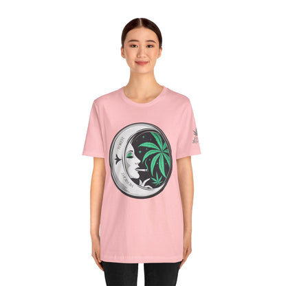 Toker Girl Coin Tee - Vintage Cannabis Portrait Art Design | High Roller