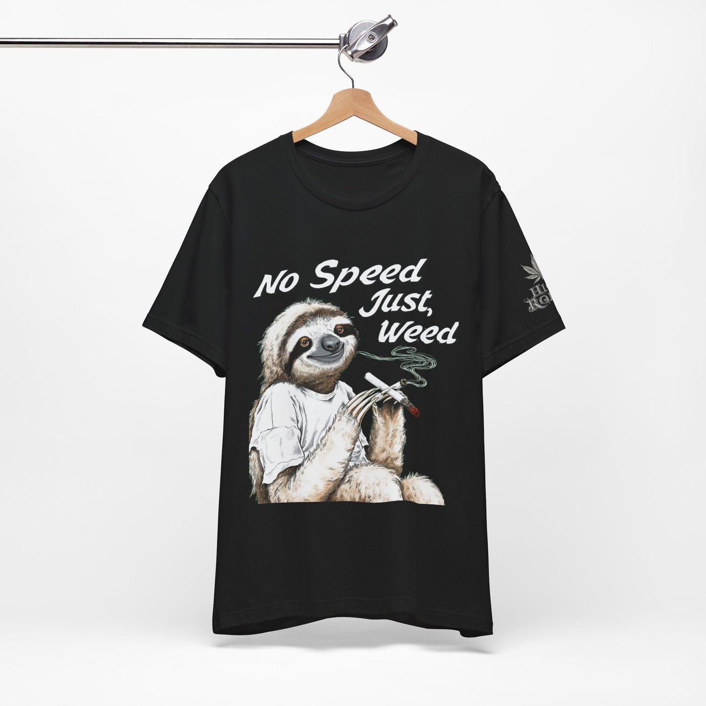 Slow Motion Tee - Premium Airlume Cotton Cannabis Culture Sloth Humor Art