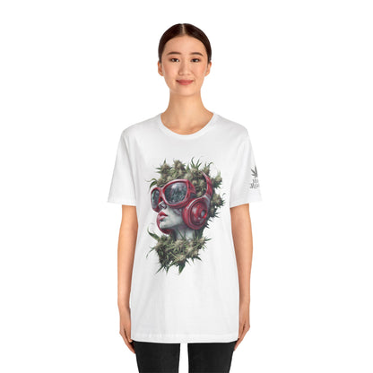 Vibes & Vision Tee - Premium Airlume Cotton Cannabis Culture Surreal Music Art