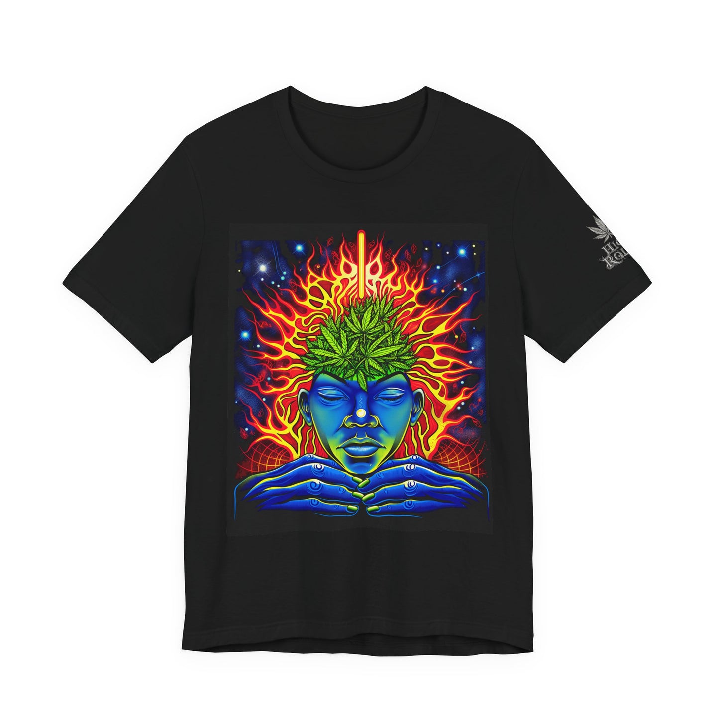 High Roller Third Eye Awakening Cannabis T-Shirt - Premium 420 Psychedelic Meditation Consciousness Expansion Spiritual Enlightenment Apparel