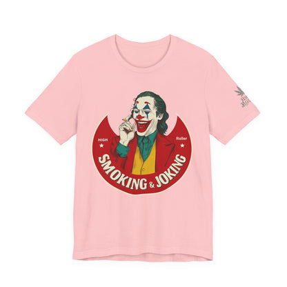 High Roller Villain T-Shirt - Premium Airlume Cotton Cannabis Joker Badge Art Tee