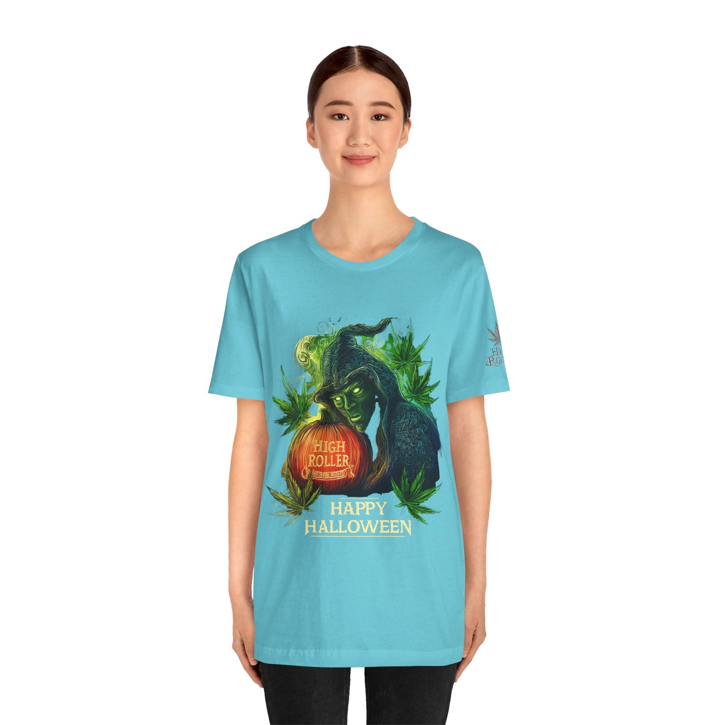 Cannabis Witch's Brew Halloween T-Shirt - Premium Spooky 420 Black Edition Apparel"
