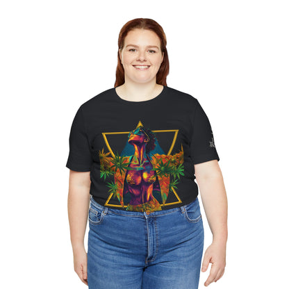 Sacred Geometry Cannabis Goddess Tee - Psychedelic Beauty Art Design | High Roller