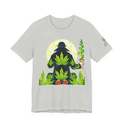 Luxury Gothic Cannabis Vampire T-Shirt - Premium Dark HIGH ROLLER Streetwear - Elevated Nocturnal 420 Fashion
