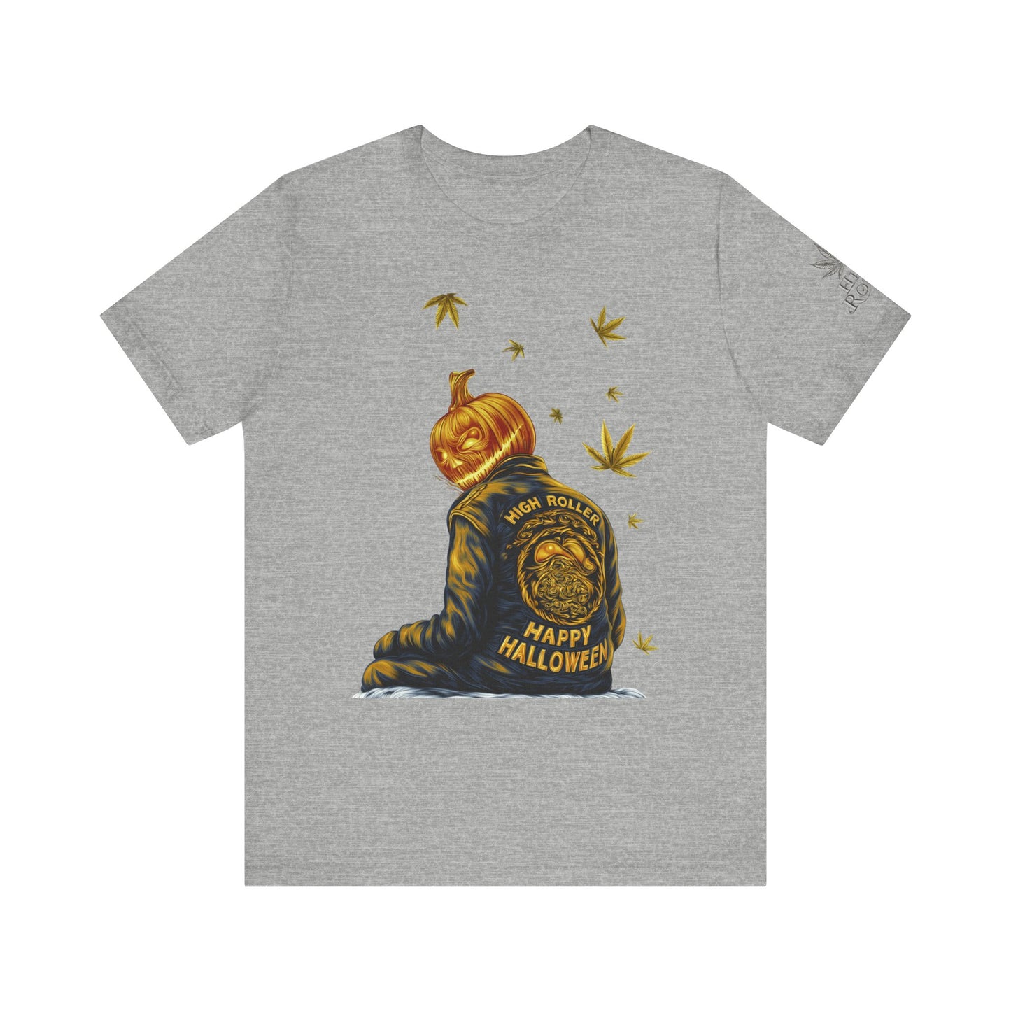 Pumpkin Head HIGH ROLLER Halloween T-Shirt - Premium Cannabis Culture Apparel