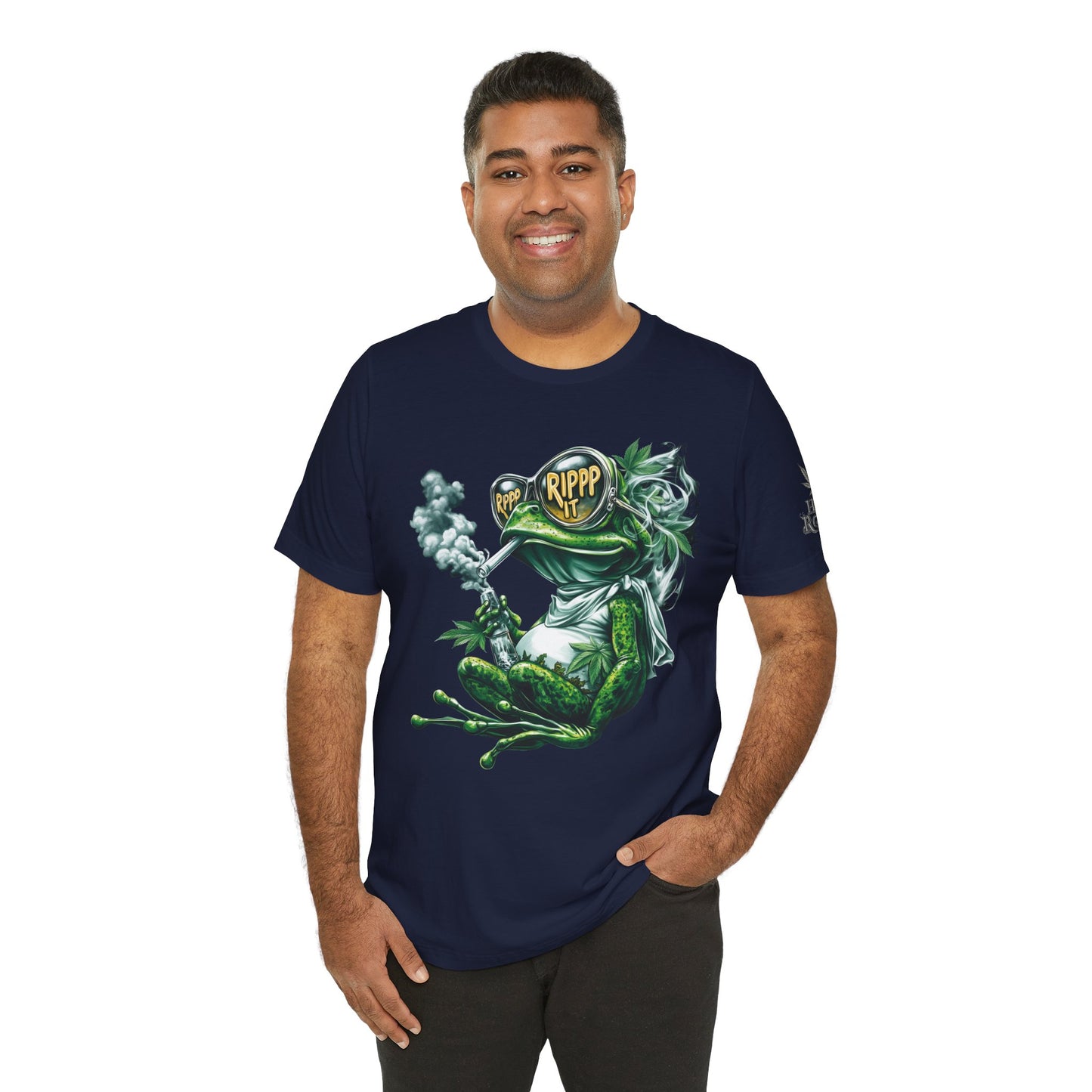RIPPP IT Cosmic Frog Tee - Premium Airlume Cotton Cannabis Culture Streetwear