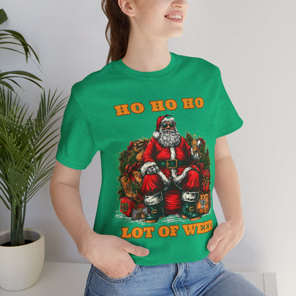 Ho Ho Ho Lot Of Weed Premium Cannabis Christmas T-Shirt