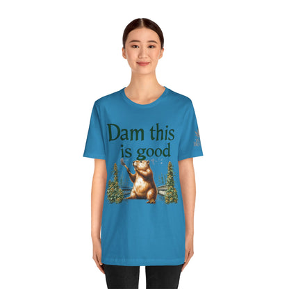 Dam Good Tee - Premium Airlume Cotton Cannabis Culture Beaver Wildlife Humor