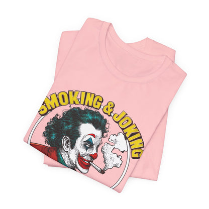 Smoking & Joking T-Shirt - Premium Airlume Cotton Cannabis Villain Pop Art Tee