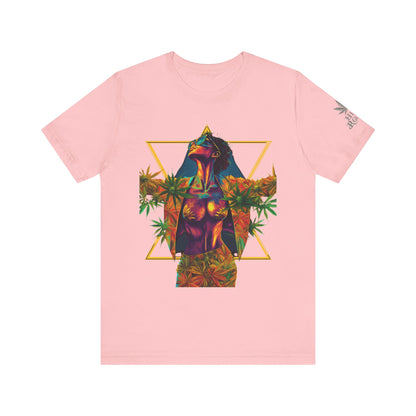 Sacred Geometry Cannabis Goddess Tee - Psychedelic Beauty Art Design | High Roller