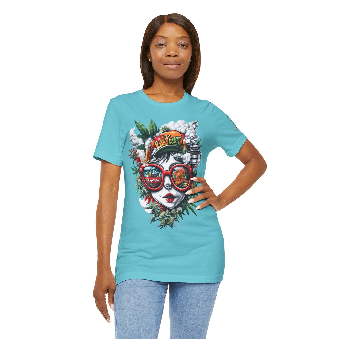 Vision Quest T-Shirt - Premium Airlume Cotton Cannabis Goddess Psychedelic Art Tee