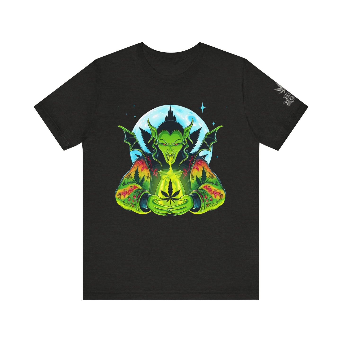 Mystic Dragon Guardian Cannabis Meditation T-Shirt - Premium Psychedelic 420 Apparel