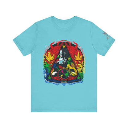 HIGH ROLLER Buddha Meditation Premium Cannabis Culture T-Shirt - Enlightenment Meets Electronic Music Luxury Streetwear