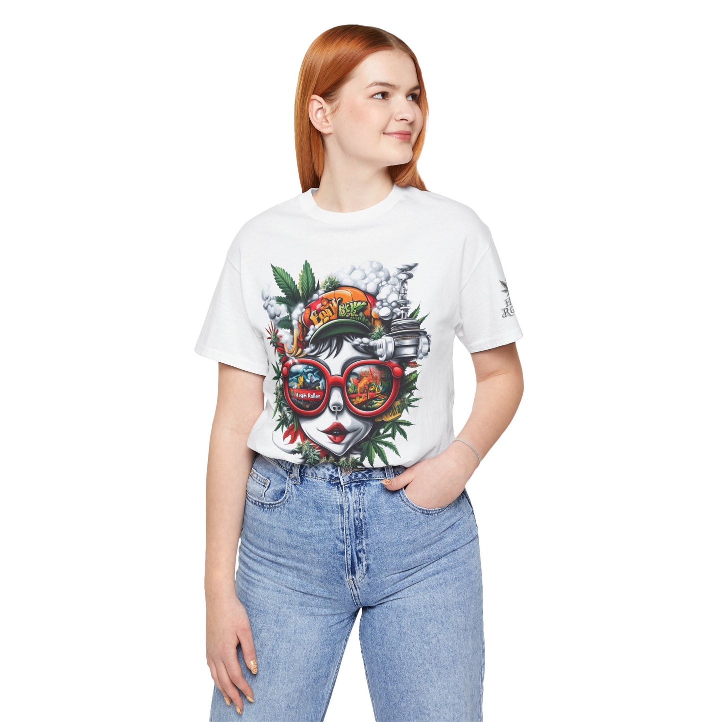 Vision Quest T-Shirt - Premium Airlume Cotton Cannabis Goddess Psychedelic Art Tee