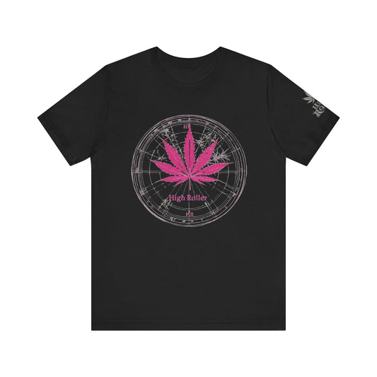 Cannabis Compass Tee - Navigation Leaf Art Design | High Roller